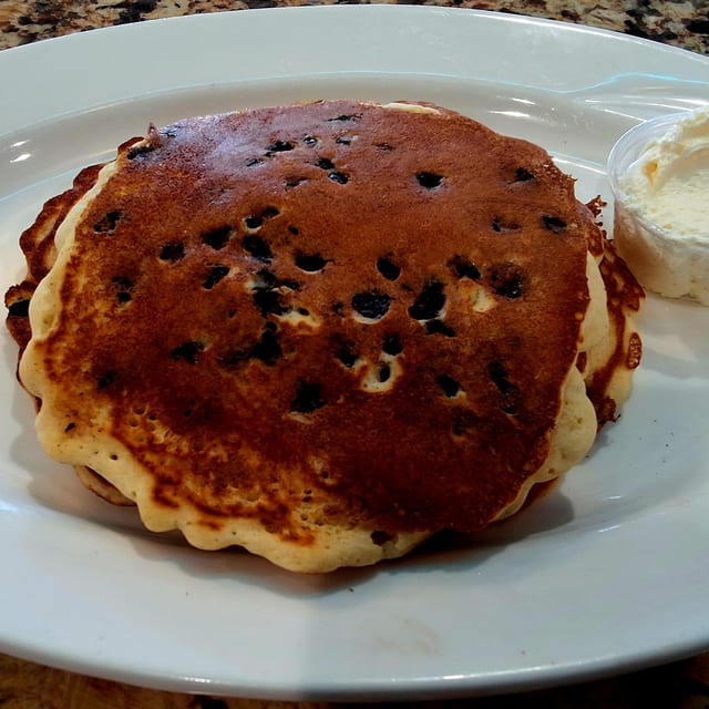 Blueberry Pancakes.