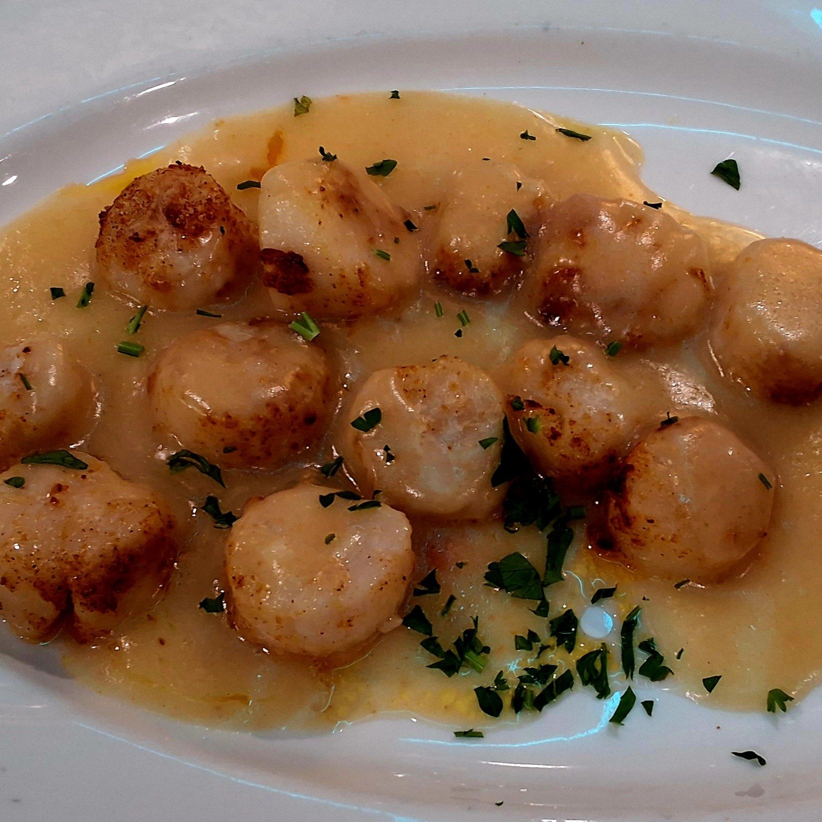 Broiled Sea Scallops.