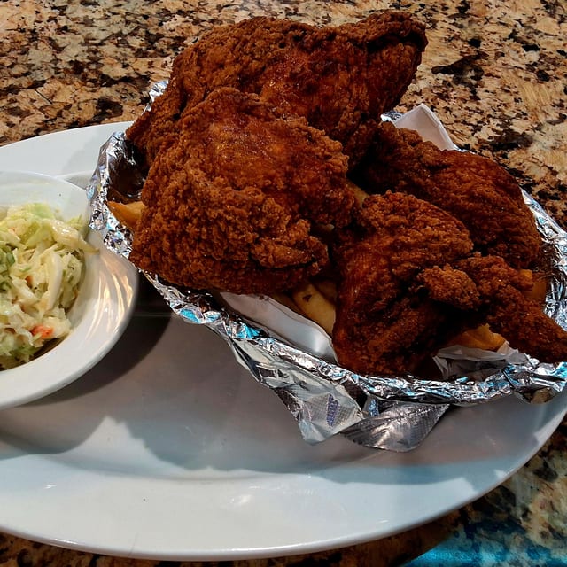 Honey Dipped Fried Chicken Basket.