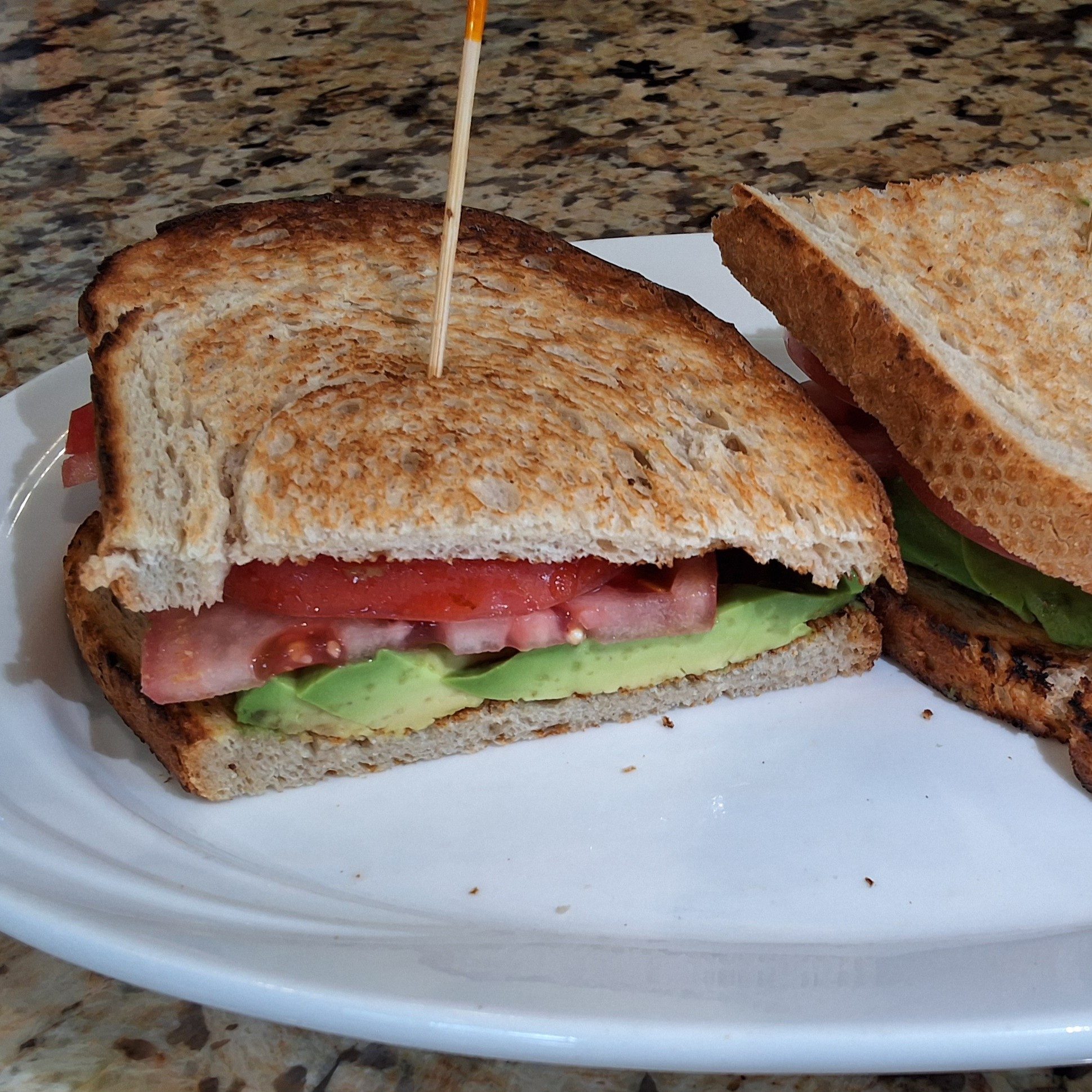 Avocado Tomato Sandwich.
