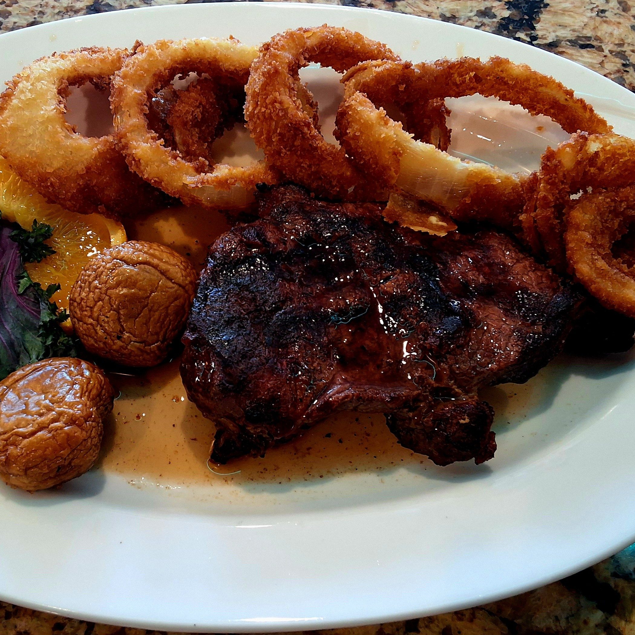 Broiled Rib-Eye Steak.