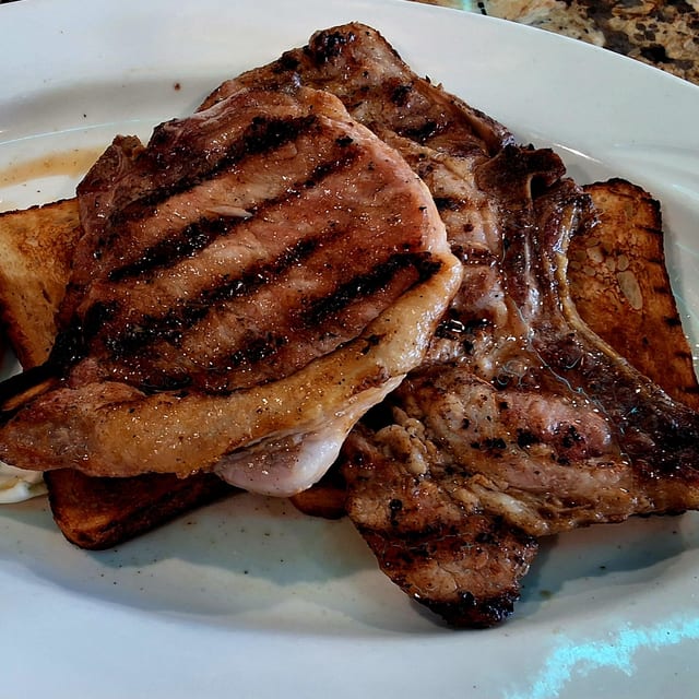 Broiled Center Cut Pork Chops.