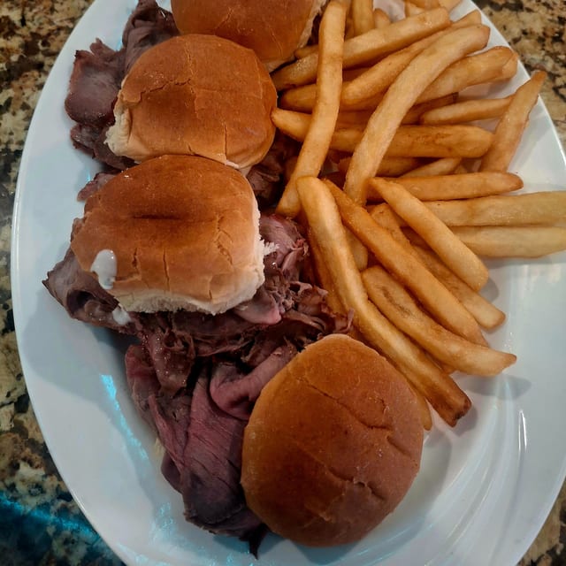 Prime Rib Sliders.