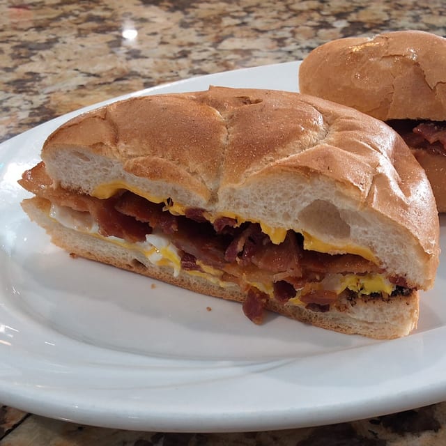 Bacon & Egg & Cheese Sandwich.