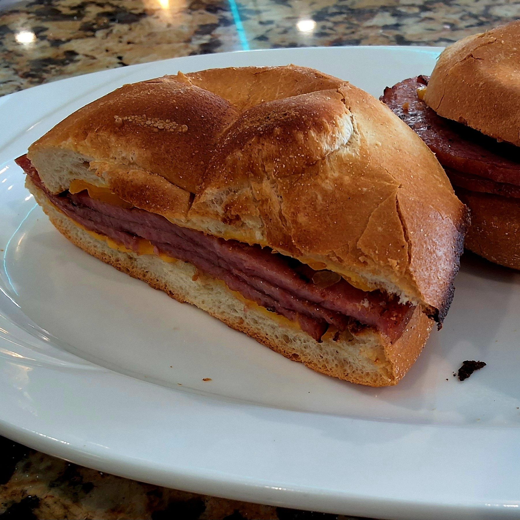 Taylor Ham & Cheese Sandwich.
