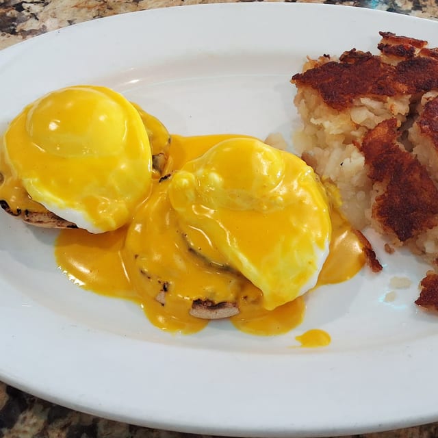 Traditional Eggs Benedict.
