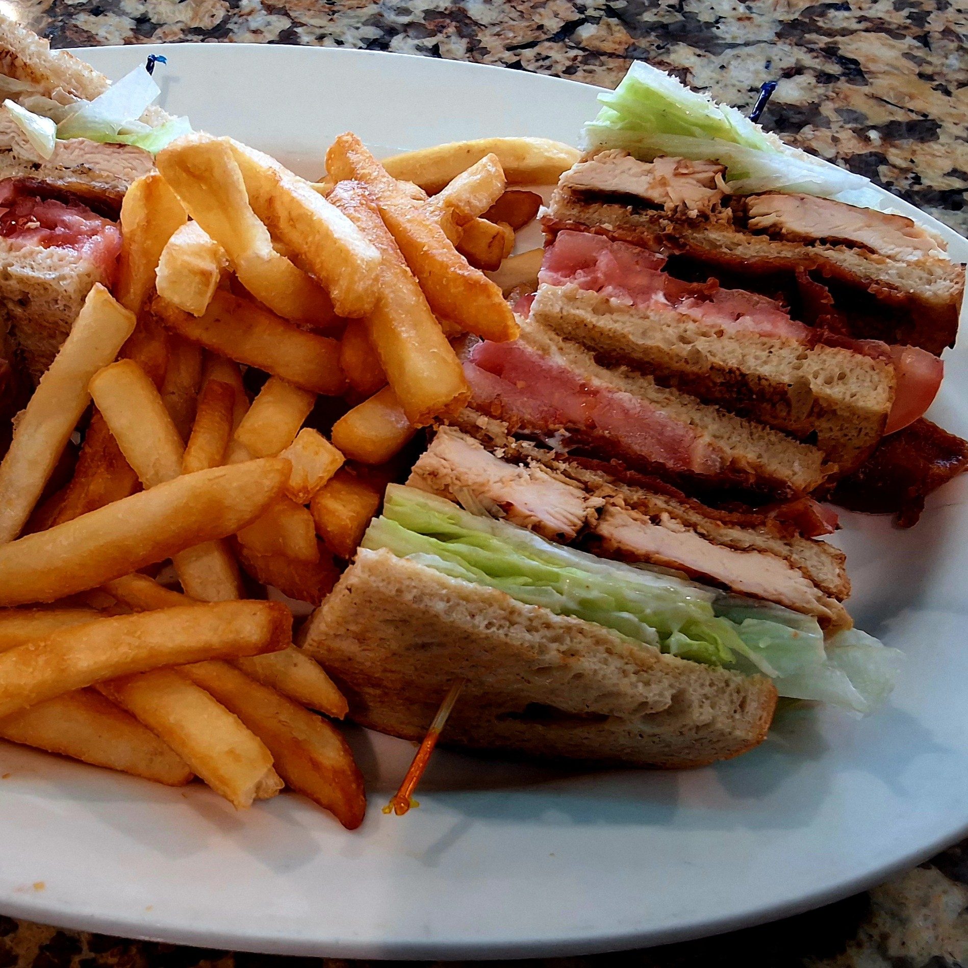 Grilled Chicken Club Sandwich.