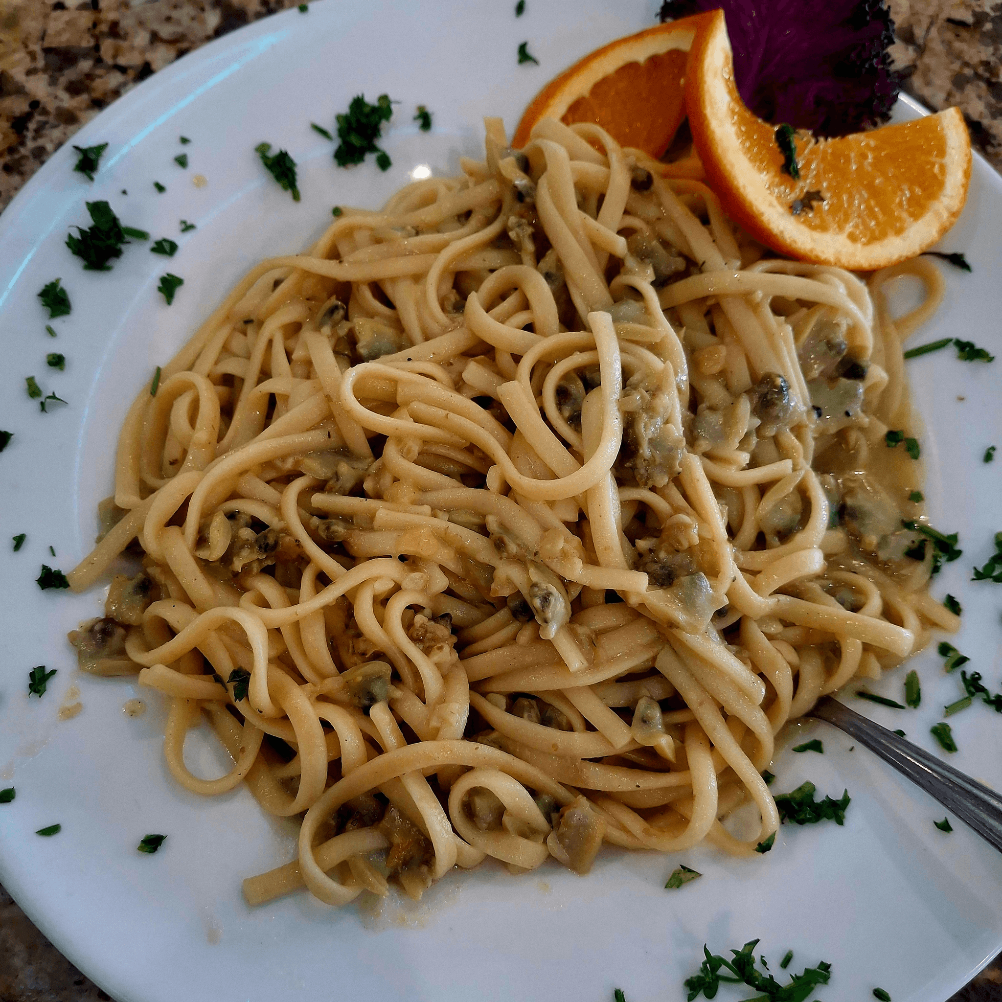 Linguini & Clam Sauce.