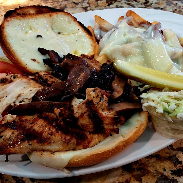Chicken & Portobello Sandwich.