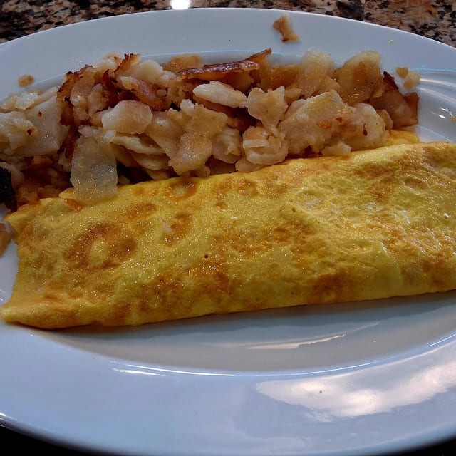 Swiss Cheese Omelette.