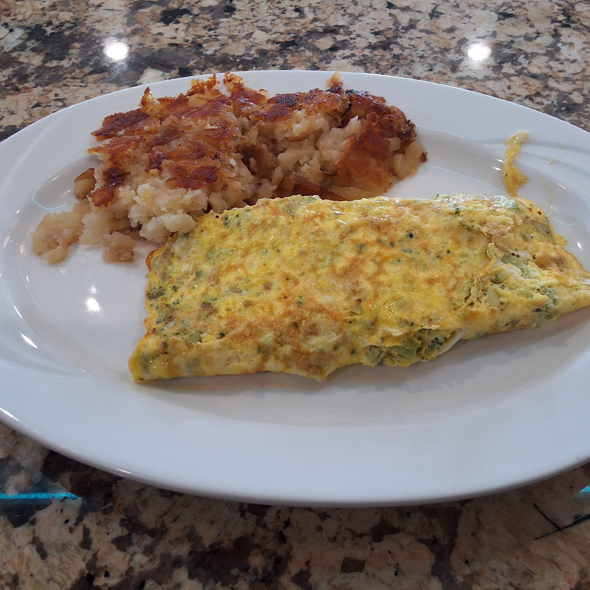Broccoli and Cheddar Omelette.