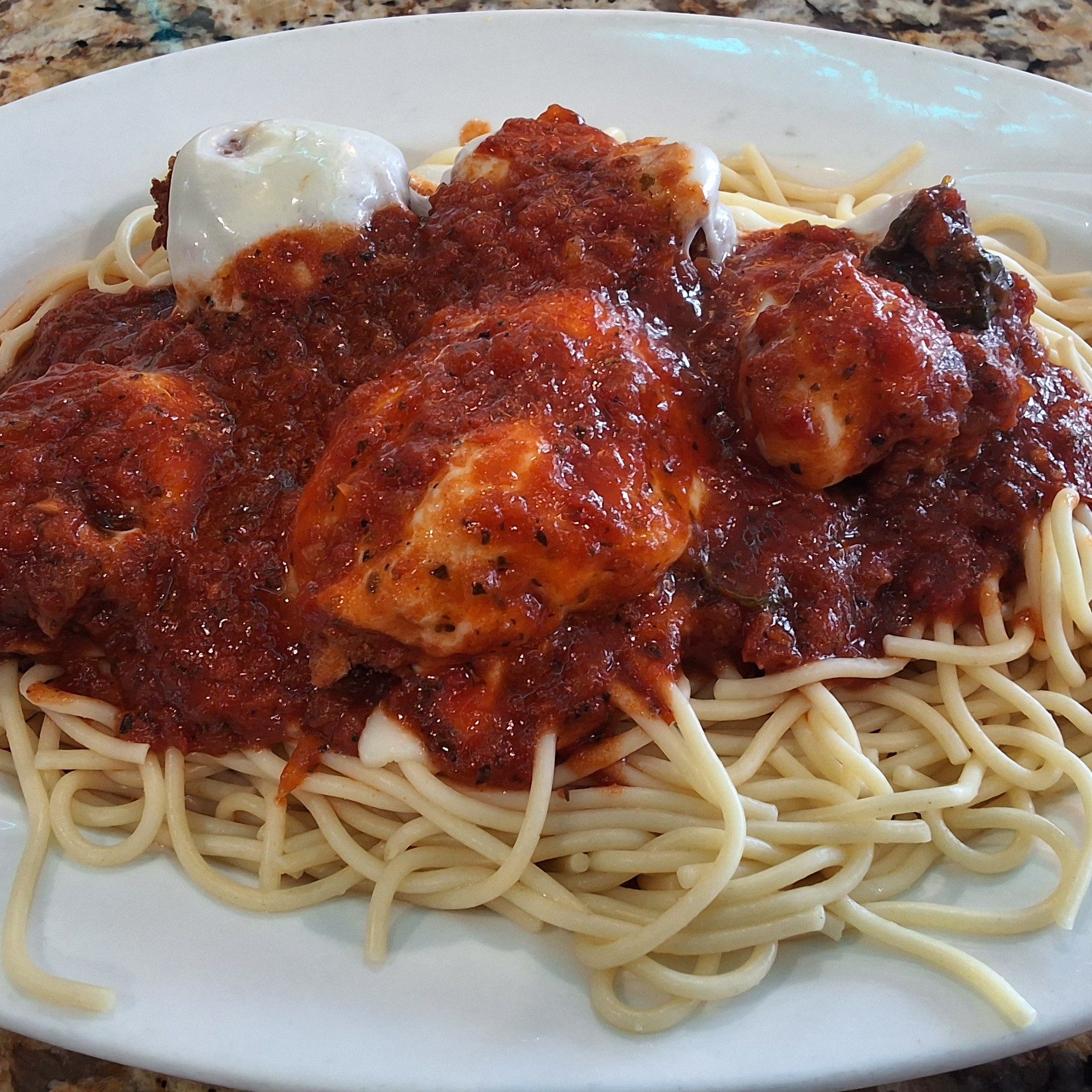 Shrimp Parmigiana.