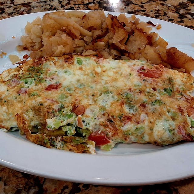 Healthy Egg White Omelette.