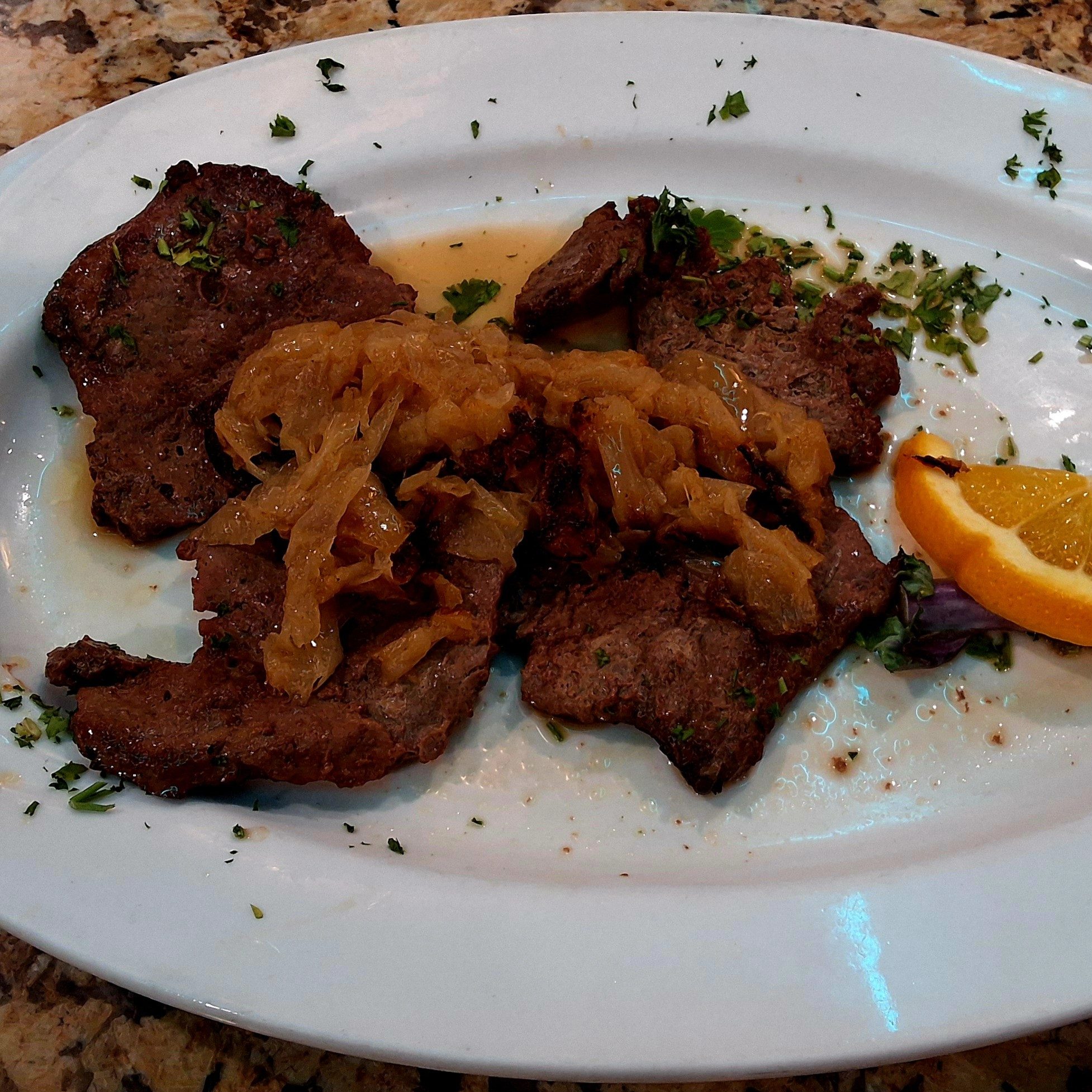 Sauteed or Broiled Beef Liver.