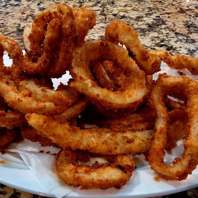 Golden Fried Onion Rings.
