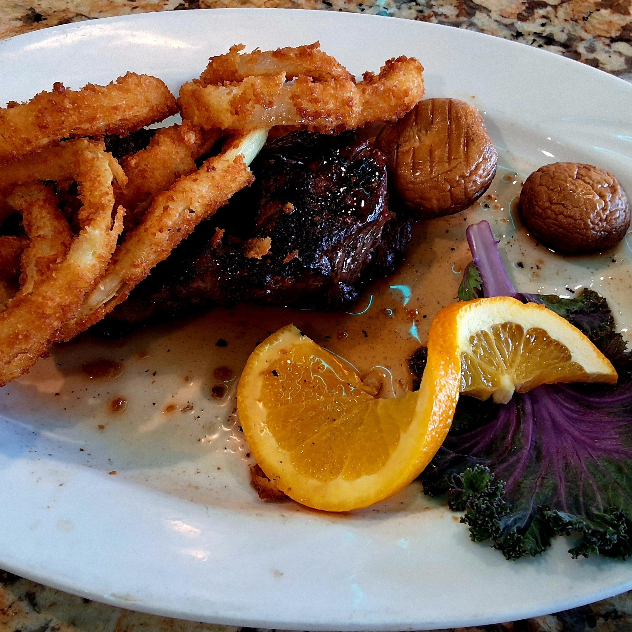 Broiled N.Y. Sirloin Steak.