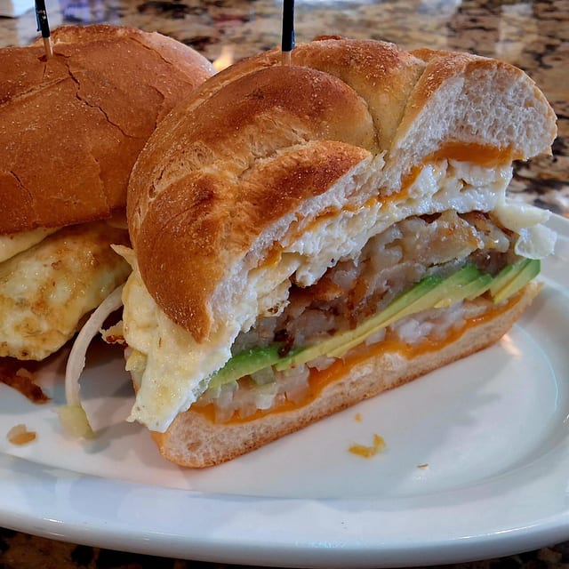 Potato and Egg Sandwich.