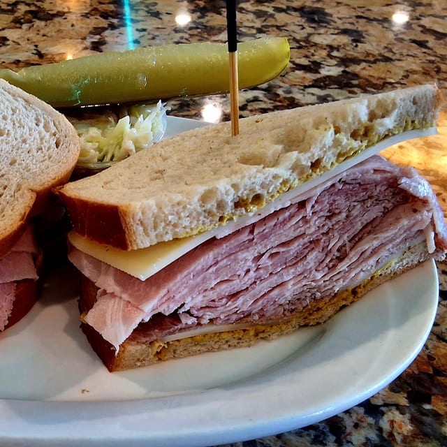 Baked Virginia Ham Sandwich.
