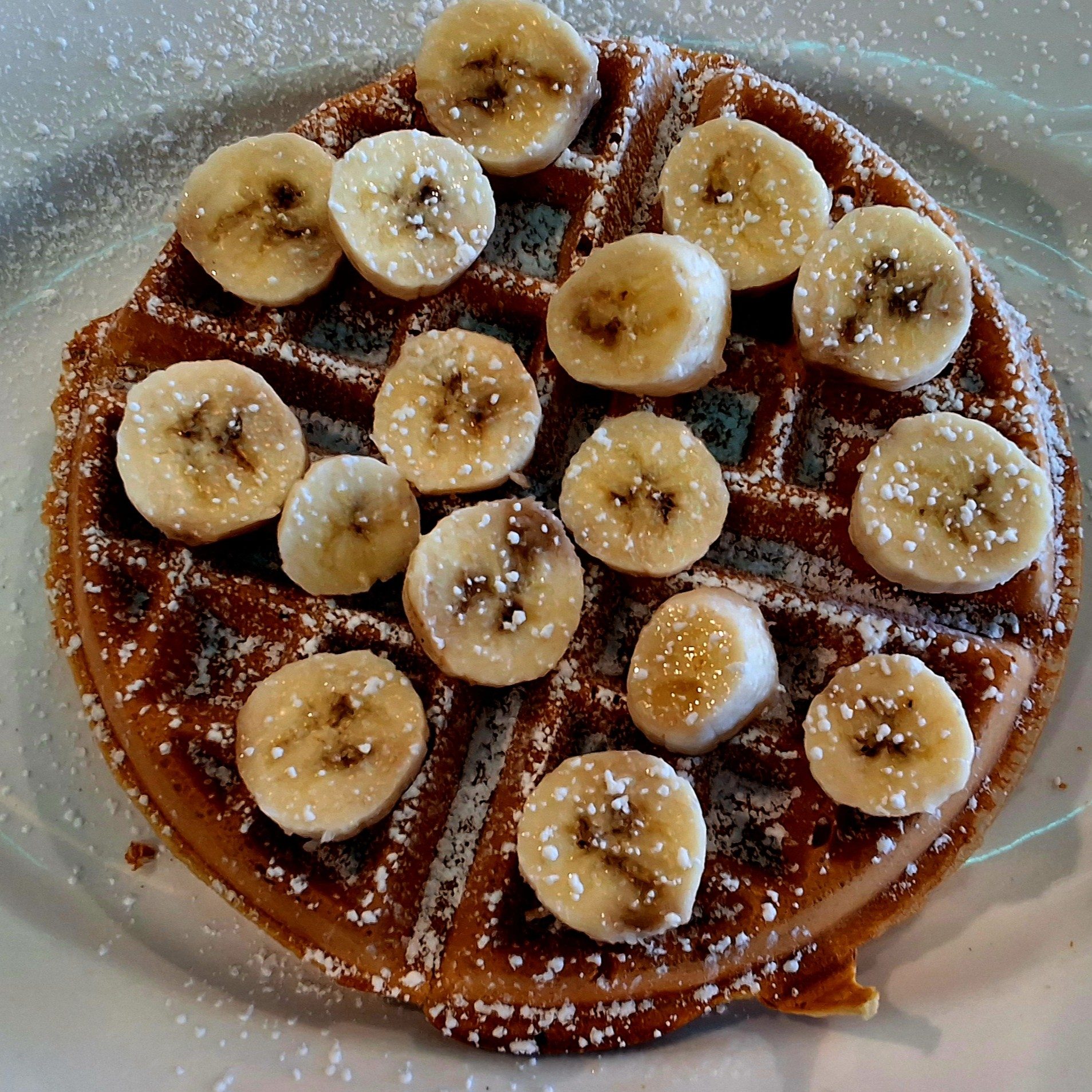 Waffle with Bananas.