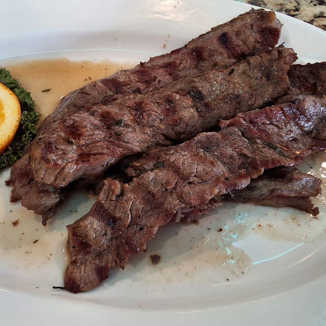 Sliced London Broil.