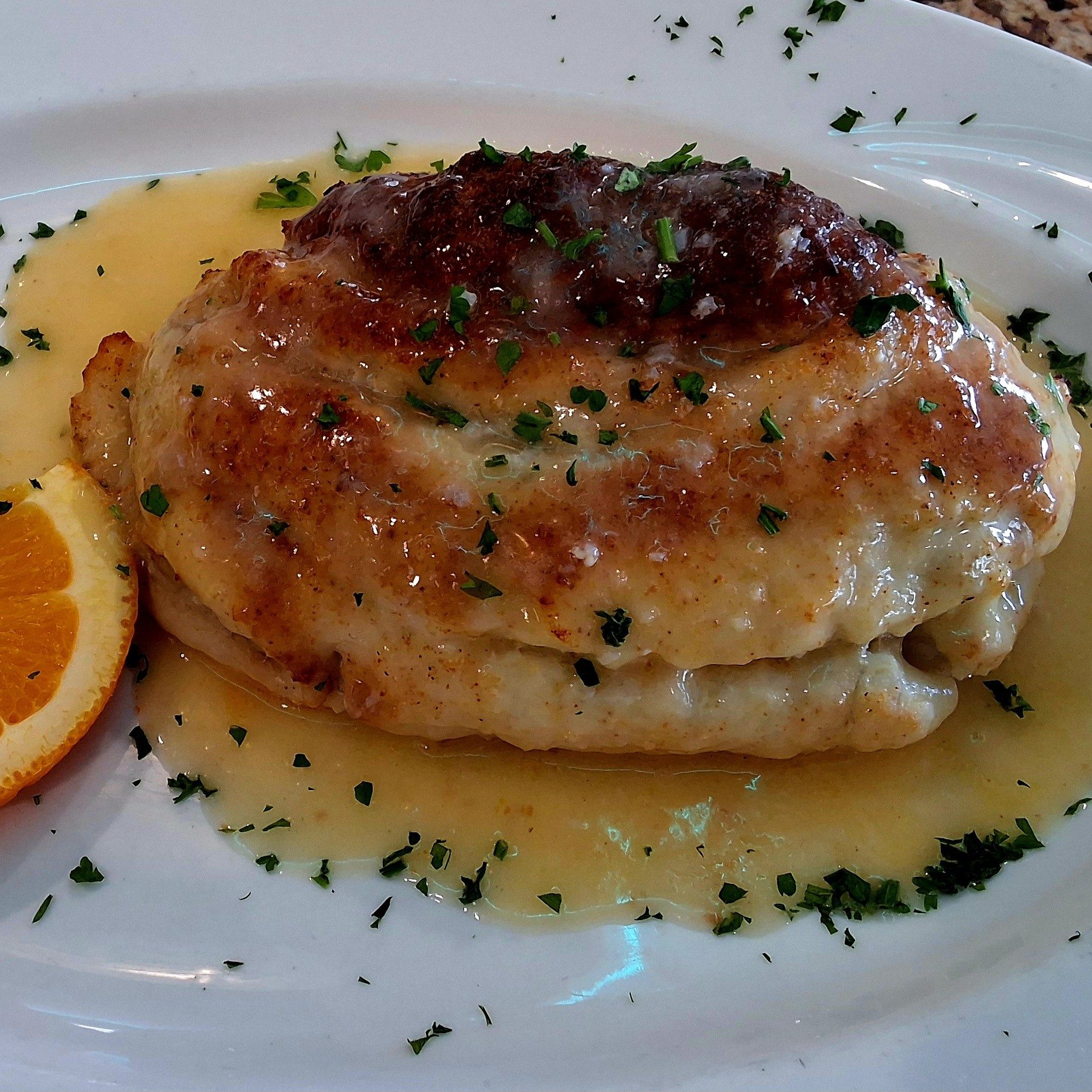 Broiled Stuffed Fillet of Flounder.