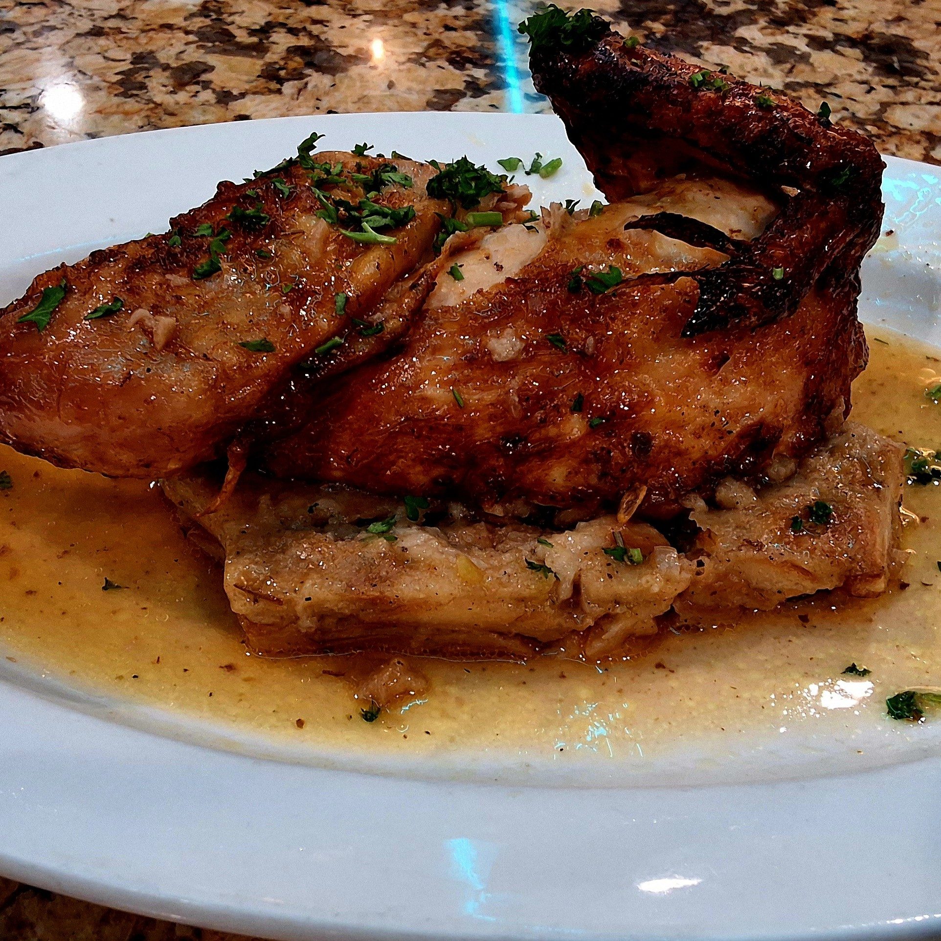 Roast Half Spring Chicken.
