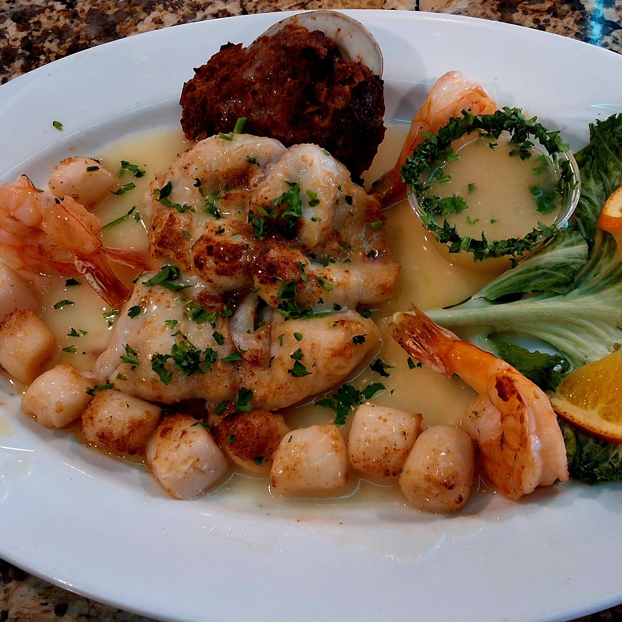 Broiled Seafood Combo.