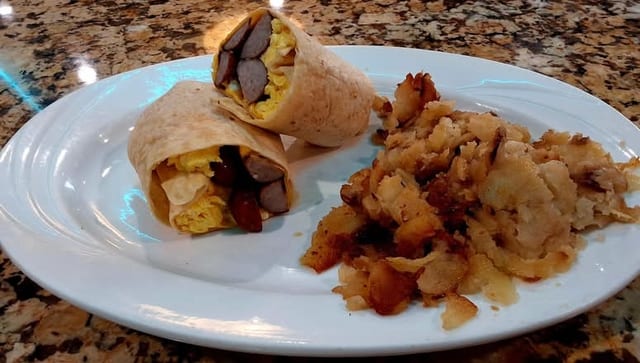Egg & Cheese Breakfast Burrito.