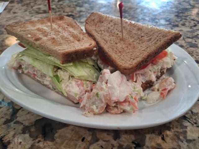 Seafood Salad Pita Sandwich.
